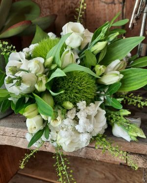 bouquet blanc et vert